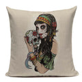 Ljojo Mexican Skull Cushion Covers: High-Quality Black Throw Pillow Cases