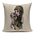 Ljojo Mexican Skull Cushion Covers: High-Quality Black Throw Pillow Cases