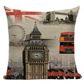 Ljojo London Bridge Paris Eiffel Tower Decorative Printed Throw Pillows