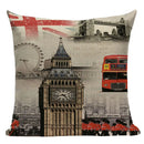 Ljojo London Bridge Paris Eiffel Tower Decorative Printed Throw Pillows