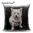 Animal Dog Cushion Cover French Bulldog Pug Pillowcase Woven Linen Decor Home Ljojo