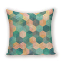 Geometric Linen Cushion Cover for Home Decor - Ljojo's Stylish Throw Pillow Case