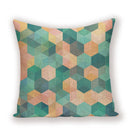 Geometric Linen Cushion Cover for Home Decor - Ljojo's Stylish Throw Pillow Case