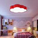 Ljojo LED Cloud Kids Room Ceiling Light - White Blue Red Yellow Fixtures