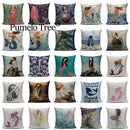 Ljojo Mermaid Pillowcase Ocean Style Cushion Cover 45x45cm Square Home Decor