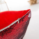Ljojo Mermaid Snowflake Deer Sequin Red Christmas Pillow Cover