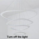 Ljojo LED Circle Rings Pendant Lights for Modern Living and Dining Rooms