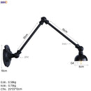 Ljojo Long Arm LED Wall Lights - Adjustable Swing Industrial Sconce