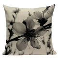 Geometric Meditation Decorative Throw Pillow Cover Ljojo Black White Linen Square Case