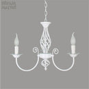 Ljojo Modern 8-Light White Iron Chandelier with LED Bulbs, European Style Living Room Lamps