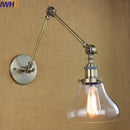 Ljojo Loft Industrial Glass Swing Arm Wall Lamp Fixtures for Bar Coffe Style
