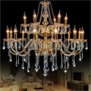 Ljojo 18-Arm K9 Crystal Double Layer Chandelier