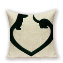 Dachshund Linen Pillow Cover for Sofa Decor Ljojo Home Decorative Cushion Case