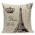 Ljojo London Bridge Paris Eiffel Tower Decorative Printed Throw Pillows