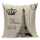 Ljojo London Bridge Paris Eiffel Tower Decorative Printed Throw Pillows