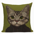Ljojo Meow Star Cat Cushion Cover 45x45cm - Cute Cartoon Animal Design