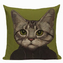 Ljojo Meow Star Cat Cushion Cover 45x45cm - Cute Cartoon Animal Design