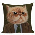 Ljojo Meow Star Cat Cushion Cover 45x45cm - Cute Cartoon Animal Design
