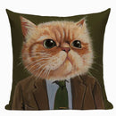 Ljojo Meow Star Cat Cushion Cover 45x45cm - Cute Cartoon Animal Design