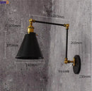 Ljojo Loft Retro LED Wall Lamp Swing Arm Industrial Sconce Luminaire