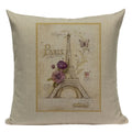 Ljojo London Bridge Paris Eiffel Tower Decorative Printed Throw Pillows