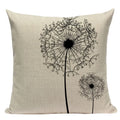 Geometric Meditation Decorative Throw Pillow Cover Ljojo Black White Linen Square Case