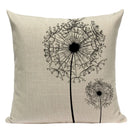 Geometric Meditation Decorative Throw Pillow Cover Ljojo Black White Linen Square Case