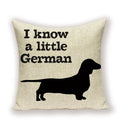Dachshund Linen Pillow Cover for Sofa Decor Ljojo Home Decorative Cushion Case