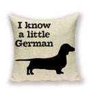 Dachshund Linen Pillow Cover for Sofa Decor Ljojo Home Decorative Cushion Case
