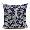 Ljojo Mermaid Pillowcase Ocean Style Cushion Cover 45x45cm Square Home Decor