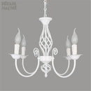 Ljojo Modern 8-Light White Iron Chandelier with LED Bulbs, European Style Living Room Lamps