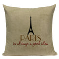 Ljojo London Bridge Paris Eiffel Tower Decorative Printed Throw Pillows