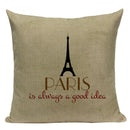 Ljojo London Bridge Paris Eiffel Tower Decorative Printed Throw Pillows