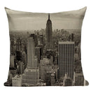 Geometric Meditation Decorative Throw Pillow Cover Ljojo Black White Linen Square Case