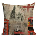 Ljojo London Bridge Paris Eiffel Tower Decorative Printed Throw Pillows