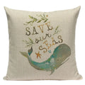 Colorful Fish Pattern Linen Cushion Cover by Ljojo