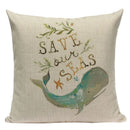 Colorful Fish Pattern Linen Cushion Cover by Ljojo