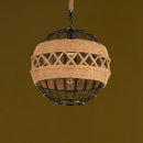 Ljojo Loft Retro Hemp Rope Industrial Chandelier Pendant Light for Dining Room