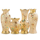 Ljojo™ Europe Gold Ceramic Vase: Creative Porcelain Decor for Home & Wedding