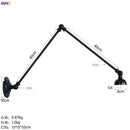 Ljojo Long Arm LED Wall Lights - Adjustable Swing Industrial Sconce