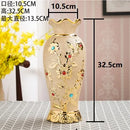 Ljojo™ Europe Gold Ceramic Vase: Creative Porcelain Decor for Home & Wedding