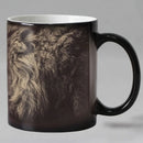 Ljojo Lion Ceramic Color Changing Coffee Mug, Funny Novelty Gift, Magic Tea Cup
