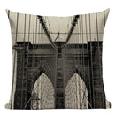 Geometric Meditation Decorative Throw Pillow Cover Ljojo Black White Linen Square Case