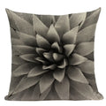 Geometric Meditation Decorative Throw Pillow Cover Ljojo Black White Linen Square Case