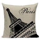 Ljojo London Bridge Paris Eiffel Tower Decorative Printed Throw Pillows