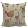 Ljojo London Bridge Paris Eiffel Tower Decorative Printed Throw Pillows