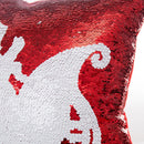 Ljojo Mermaid Snowflake Deer Sequin Red Christmas Pillow Cover
