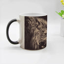 Ljojo Lion Ceramic Color Changing Coffee Mug, Funny Novelty Gift, Magic Tea Cup