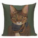 Ljojo Meow Star Cat Cushion Cover 45x45cm - Cute Cartoon Animal Design