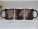 Ljojo Lion Ceramic Color Changing Coffee Mug, Funny Novelty Gift, Magic Tea Cup